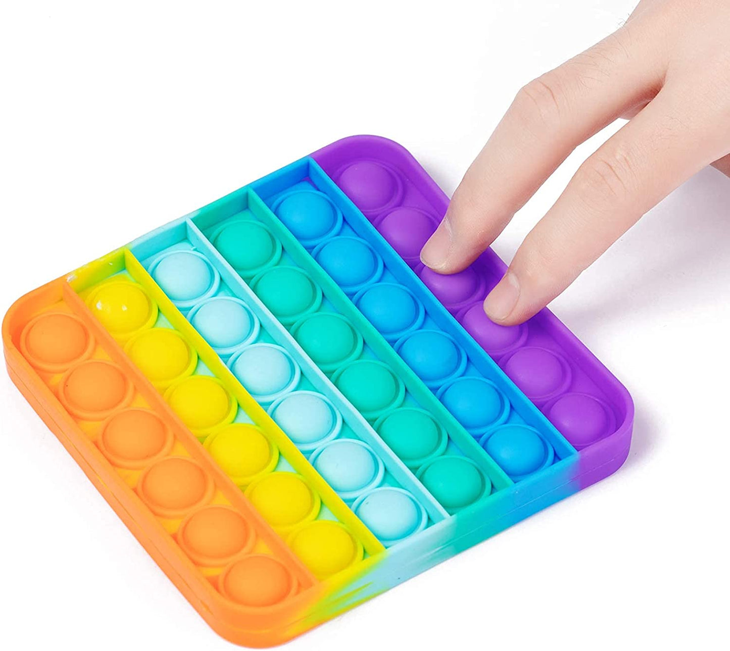 25 Combinations Fidget Toy,Autism Special Needs Stress Reliever Silicone Stress Reliever Toy,Squeeze Toy (Purple Blue)…… (Purple Blue)